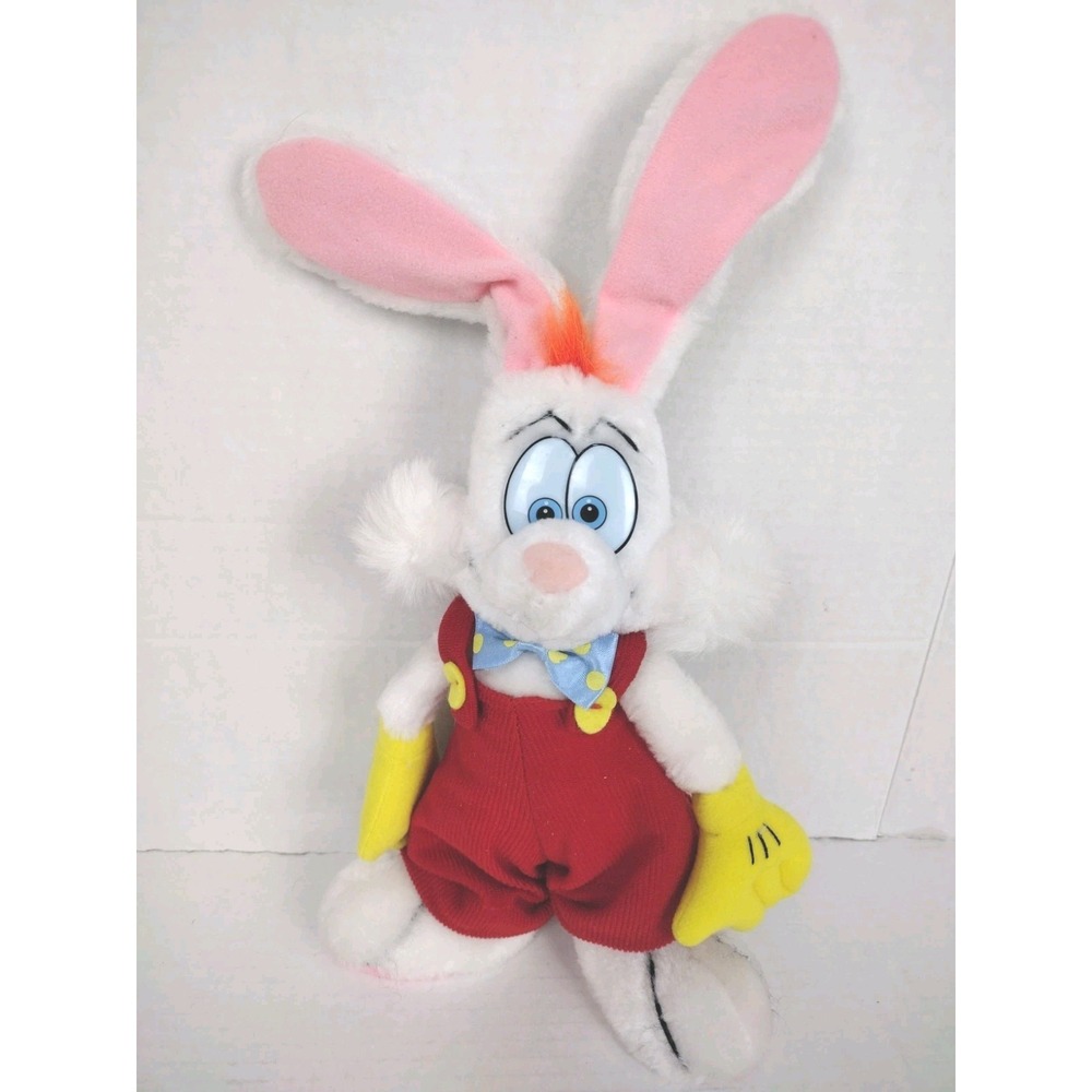 Vintage 1987 Disney Applause Roger Rabbit Plush w/ bendable ears Made In Korea